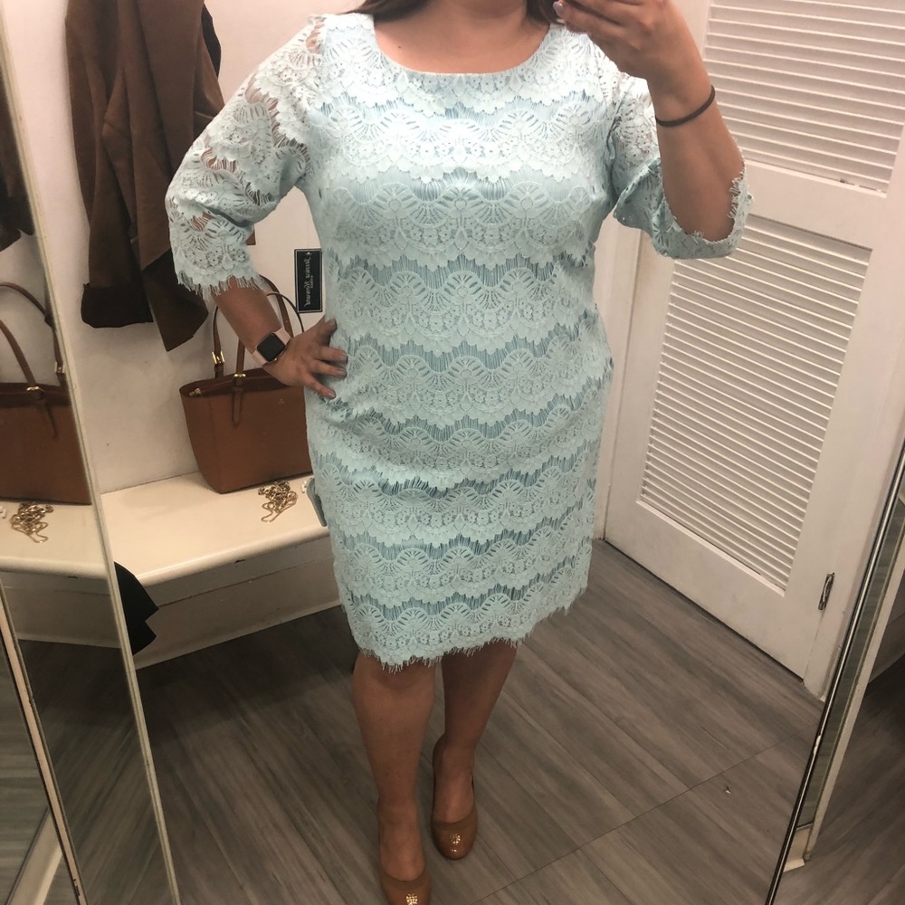 Jessica Howard  Lace Illusion Sheath Dress
